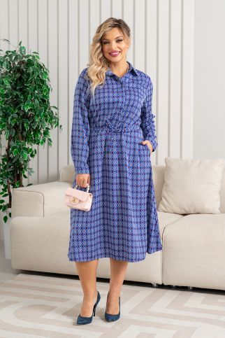 Платье МП-3531 синий