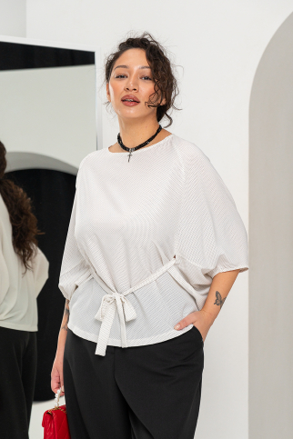 Блузка ТБ-113 белый горох