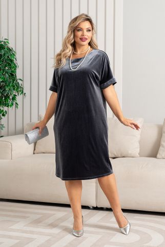 Платье А-347б серый